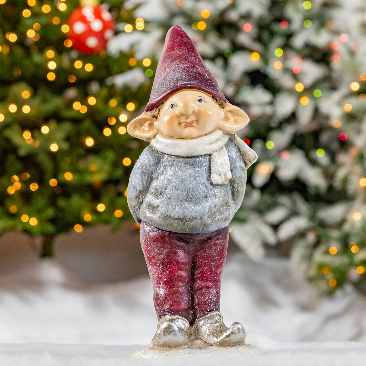 Set of 7 Red Hat Christmas Elves 