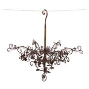 Zaer Ltd. International 47.25" Hanging Iron Rose Tree Chandelier Display in Bronze "Stephania ZR700720-BZ View 2