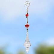 Zaer Ltd. International 9" Long Hanging Acrylic Crystal Decoration in 3 Assorted Colors ZR600909-1 View 2