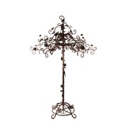 Zaer Ltd International 67" Tall Medium Standing Iron Rose Tree Display in Antique Bronze "Stephania" ZR707030-BZ View 2