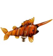 Zaer Ltd International Hand Painted Glass Swordfish on Gold-Plated Iron Pot Sticks in 6 Assorted Styles ZR199814 View 2