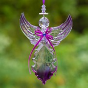Zaer Ltd International Hanging Purple Acrylic Angel Ornaments in 6 Assorted Styles ZR503615 View 2