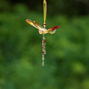 Zaer Ltd. International Three Tone Acrylic Dragonfly Ornaments with Beaded Tassel in 6 Assorted Colors ZR520616 View 2