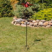 Zaer Ltd International Pre-Order: 61" Tall Flying Cardinal Iron Swing Stake ZR151041 View 2