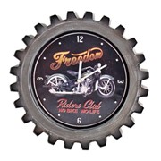 Zaer Ltd. International Set of 6 Vintage Style Motorcycle Gear-Shaped Iron Wall Clocks VA612417 View 2