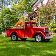 Zaer Ltd. International Large Iron Red "Charleston" Truck with LED Lights ZR208171-RD View 2