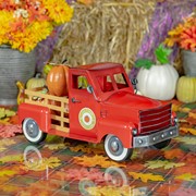 Zaer Ltd International Small Harvest Pickup Truck with Pumpkins in Glossy Red ZR160892-RD View 2
