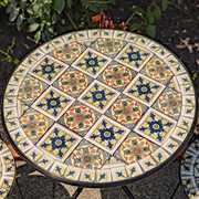 Zaer Ltd International Pre-Order: "Boston" Three-Piece Mosaic Bistro Set ZR165125-6-SET View 2