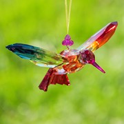 Zaer Ltd International Five Tone Acrylic Hummingbird Ornament in 6 Assorted Color Variations ZR504316-SET View 2