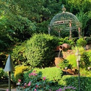 Zaer Ltd International Pre-Order: "Valiko" 14ft. Tall Round Iron Garden Gazebo in Antique Bronze ZR131407-BZ View 2