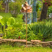 Zaer Ltd International 75" Tall Country Style Multi-Home Iron Birdhouse Stake "New Britain" ZR182434 View 2