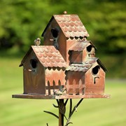 Zaer Ltd International 73.75" Tall Country Style Multi-Home Iron Birdhouse Stake "Doylestown" ZR182432 View 2