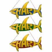 Zaer Ltd International Hanging Metal Shark Sign in 3 Assorted Colors ZR142127 View 2