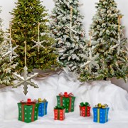 Zaer Ltd International Pre-Order: Set of 6 Hanging Galvanized Stars in Assorted Sizes ZR731160-SET View 2