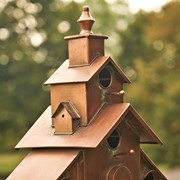 Zaer Ltd International Pre-Order: 78.75" Tall Church Style Large Iron Birdhouse Stake "Dublin" ZR180718 View 2