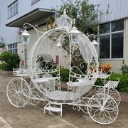 Zaer Ltd International Pre-Order: Large Round Cinderella Carriage in Antique White "The Luciana" ZR109201-AW View 2