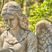 Zaer Ltd International Pre-Order: 46"T Sitting Magnesium Angel Statue Reading Book in Antq. Grey "Dina" ZR232746-GY View 2