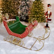 Zaer Ltd. International "Kutaisi" Large Victorian Christmas Sleigh in Red, Green and Gold ZR981109-RG View 2