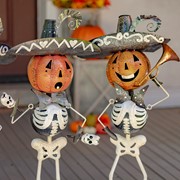 Zaer Ltd International Pre-Order: Set of 3 Small Iron Skeleton Mariachi Figurines "Tres Marlonis" ZR193038-SET View 2