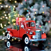 Zaer Ltd International Snow Covered Pickup Truck with Lighted Christmas Tree and Gifts ZR190161 View 2