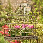Zaer Ltd. International Pre-Order: 42.5" Tall Iron Cage Plant Stand in Antique Bronze "Paris 1968" ZR190422-BZ View 2