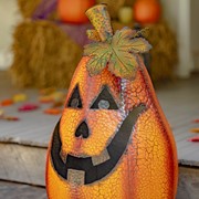 Zaer Ltd. International Pre-Order: 29" Tall Large Metal Jack-O-Lantern with Candleholder "Laird Pump" ZR110746 View 2