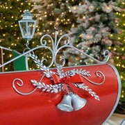 Zaer Ltd. International "Kutaisi" Large Victorian Christmas Sleigh in Red, Green and Silver ZR981109-RS View 2