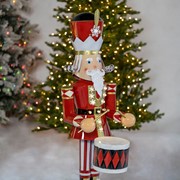 Zaer Ltd. International 61" Tall Iron Christmas Nutcracker with Drum & LED Lights "George" ZR190660 View 2