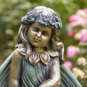 Zaer Ltd International 25.5" Tall Magnesium Sitting Fairy Statue "Iris" ZR339026 View 2