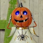 Zaer Ltd International "Alexa" Jack-O-Lantern Ghost Halloween Figurine with LED Lights ZR195972 View 2