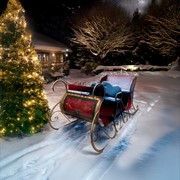 Zaer Ltd. International 9ft. Long Large Iron Classic Christmas Sleigh "Philadelphia II" ZR140300 View 2