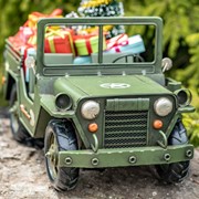 Zaer Ltd. International 1940's Vintage Style Military Vehicle with Christmas Tree and Gifts ZR191858 View 2