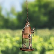 Zaer Ltd. International Hanging Iron Bird Feeder with Antique Copper Finish "Silo" LS213031 View 2