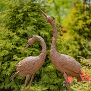 Zaer Ltd International Set of 2 Large Rustic Whooping Cranes ZR120028-RS View 2