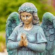 Zaer Ltd International 36" Tall Praying Magnesium Angel Statue in Antique Bronze "Gabriella" ZR252316-BZ View 2
