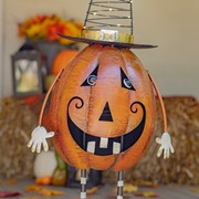 Zaer Ltd International Pre-Order: 31.5" Tall Jack-O-Lantern Halloween Figurine with LED Witch's Hat ZR195973 View 2
