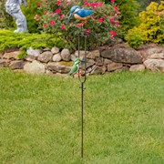 Zaer Ltd International Pre-Order: 53" Tall Metal Dual Hummingbird Rocking Stake "Tiki & Tiko" ZR120205 View 2