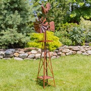 Zaer Ltd International 69" Tall Medium Iron Windmill Stand with Rooster "Jackson" ZR158185 View 2