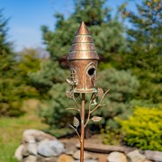 Zaer Ltd International 70.5" Tall Multi-Tiered Conical Roof Birdhouse Stake "Budapest" ZR193158 View 2
