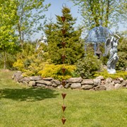 Zaer Ltd. International 78" Long Iron Umbrella Rain Chain in Antique Rust ZR156140-AR View 2