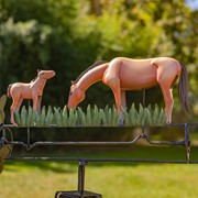 Zaer Ltd International 59.8" Tall Iron Windmill with Horse Family on Weather Vane ZR550920 View 2