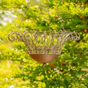 Zaer Ltd. International Set of 2 Metal Hanging Basket Planters in Antique Bronze "Stephania" ZR220409-BZ View 2