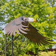 Zaer Ltd International 7.5ft. Tall XL Bald Eagle Iron Rocking Stake "Scout" ZR208650 View 2