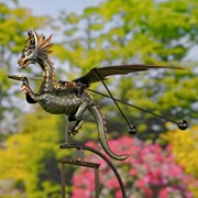 Zaer Ltd International Set of 4 Assorted 4.5ft. Flying Dragon Rocking Stakes "Kai/Tyson/Bomris/Belindo" ZR208750-SET View 2