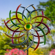 Zaer Ltd. International 70" Tall Abstract Metal Windmill Stake "Eliana" ZR197360 View 2
