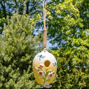 Zaer Ltd. International 19" Long Egg-Shaped Porcelain Birdhouse with Dragonflies "Merryweather" ZR240008 View 2