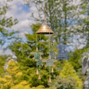 Zaer Ltd International Set of 6 Assorted Dangling Turtle Wind Chimes with Bells LS013345-SET View 2