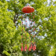 Zaer Ltd International Set of 6 Assorted Wood & Metal Hanging Wind Chimes with Dangling Accents LS016846-SET View 2