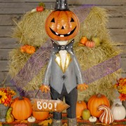 Zaer Ltd International Pre-Order: 56.5" Tall Jack-O-Lantern Gentleman "Jack Arachnid" ZR196174 View 2