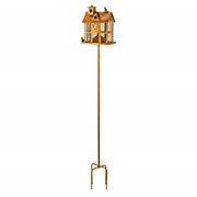 Zaer Ltd International 85" Tall Colonial Home Iron Birdfeeder Stake "Ivyland" ZR235259 View 2